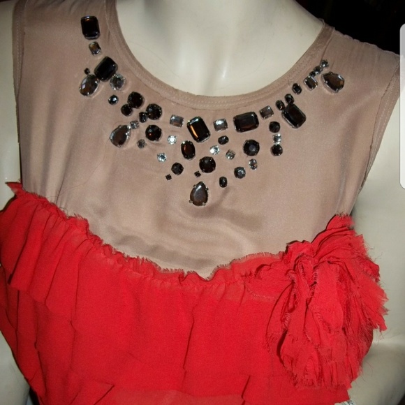 LANVIN for H&M Silk Embellished Dress - Size 6 - Picture 2 of 4